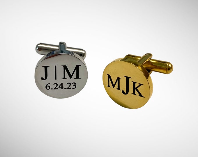 Personalized Engraved Cufflinks Engraved Cufflinks Personalized Cufflinks Custom Cufflinks Groom Cufflinks Monogram Cufflinks Groomsman