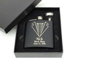 Engraved Flask   Personalized Flask Flask Set Hip Flask Best Man Gift   Flask Groomsmen Flask Custom Flask