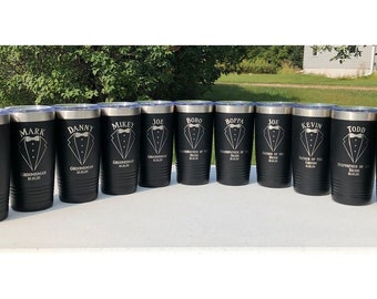 Best Man Gift Gift For Dad Father's Day Stainless Steel Tumbler Tuxedo Tumbler   Travel Mug Personalized Groomsmen