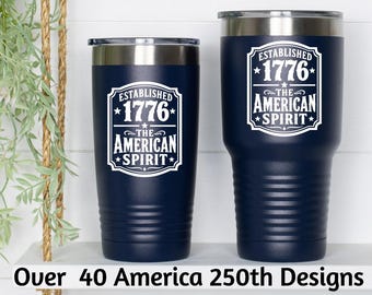 America 250 Tumbler Patriotic Drinkware For 4Th Of July Celebrations | 250Th Anniversary Independence Day Gift