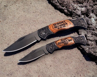 Pocket Knife Personalized Knife Fishing Knife Hunting Knife Survival Knife Engraved Knife Best Man Gift LG_SM Black