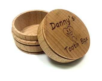 Personalized wood box Tooth fairy box custom tooth fairy box Laser engraved tooth fairy box TF-1