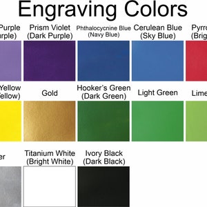a color chart with different shades of black, white, yellow, green, and