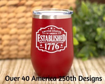 America 250 Tumbler Patriotic Drinkware For 4Th Of July Celebrations | 250Th Anniversary Independence Day Gift
