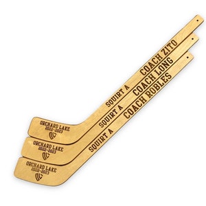Hockey Stick Custom Hockey Stick 12&quot; & 13&quot; Personalized Hockey Stick Engraved Hockey Stick Best Man Gift Ring Bearer Gift Wood Hockey Stick