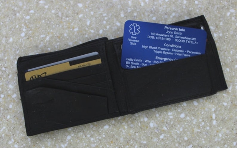 Pacemaker Card For Wallet Medical Alert Card Medical ID Card Medical ID Tag Personalized Medical ...