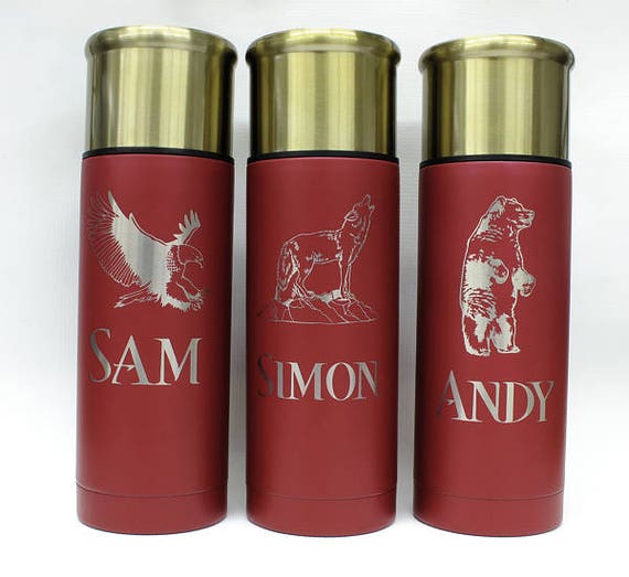 Personalized Thermos Engraved Thermos Custom Thermos Shotgun Thermos  Stainless Steel Thermos Bottle 12 Gauge Shotgun -  Israel