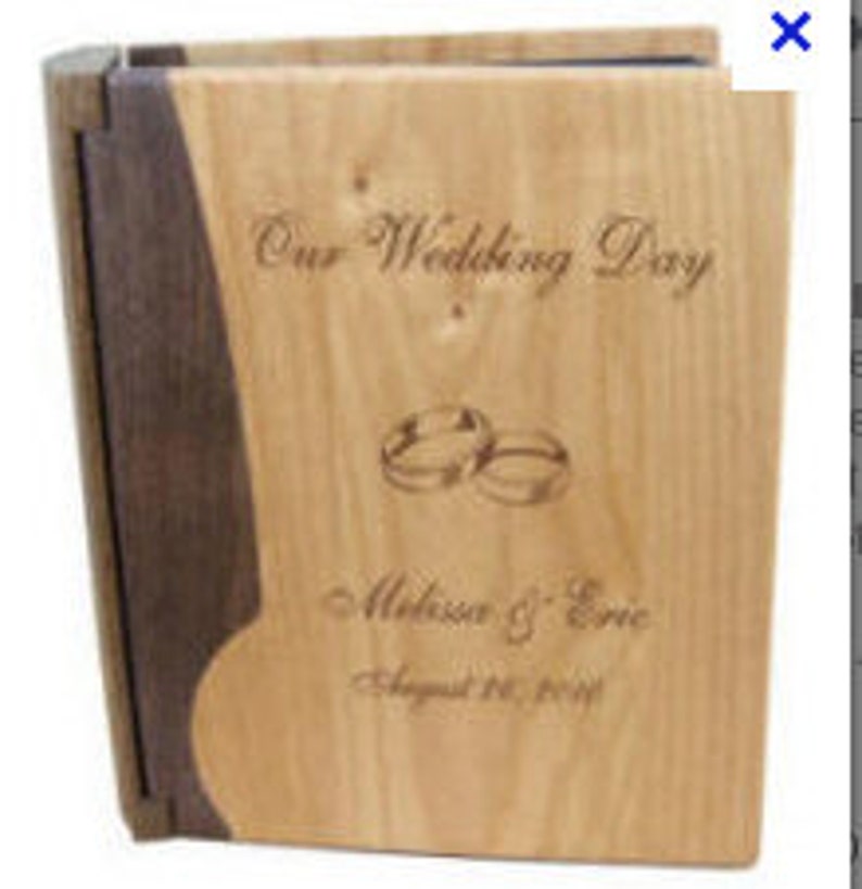 Custom Photo Album Wedding Album Buck and Doe Maple & Walnut Album Personalized Photo Album image 6