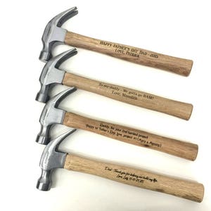 Personalized Hammer Engraved Hammer Gift for Dad Fathers Day Best Man Gift Father of Bride Father of Groom Claw Hammer image 1