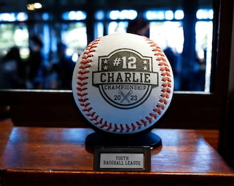 Personalized Baseball Custom Engraved Baseball Groomsman Gift Ring Bearer Gift Fathers Day Gift T-Ball Little League Team Balls
