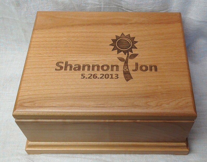 Personalized Laser Engraved Solid Alder Wood Jewelry Box Etsy