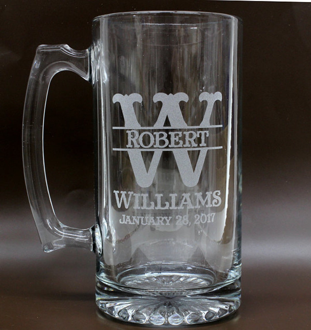 Engraved Beer Mug Personalized Beer Mug Groomsmen Mug Personalized ...