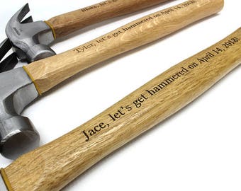 Engraved Hammer, Unique Personalized Gift for Him, Father's Day Gift, Custom Hammer for Dad, Gifts for Men
