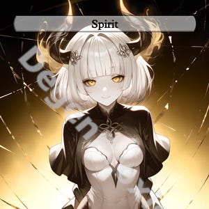 3x Anime Spirit Token Set - Custom MTG doppelseitig 2/2 & */* White Spirit Waifu Tokens EDH Proxy