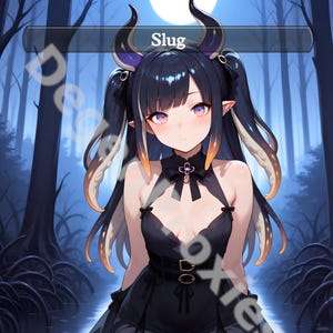 3x Anime Slug & Frog Lizard Token Set - Custom MTG doppelseitiger Waifu Tokens EDH Proxy