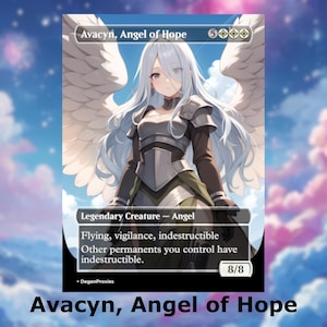 Avacyn, Angel of Hope MTG Proxy | Waifu Anime Style MTG Card | EDH Commander Custom Proxy | Premium English Card