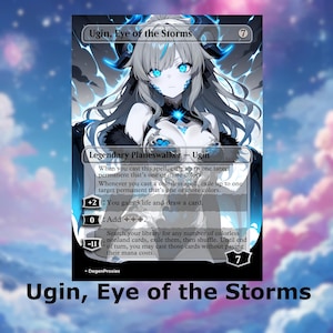 Ugin, Occhio della Tempesta MTG Proxy Waifu Anime Card / Foil o Non-Foil EDH Commander Carta MTG Premium Personalizzata