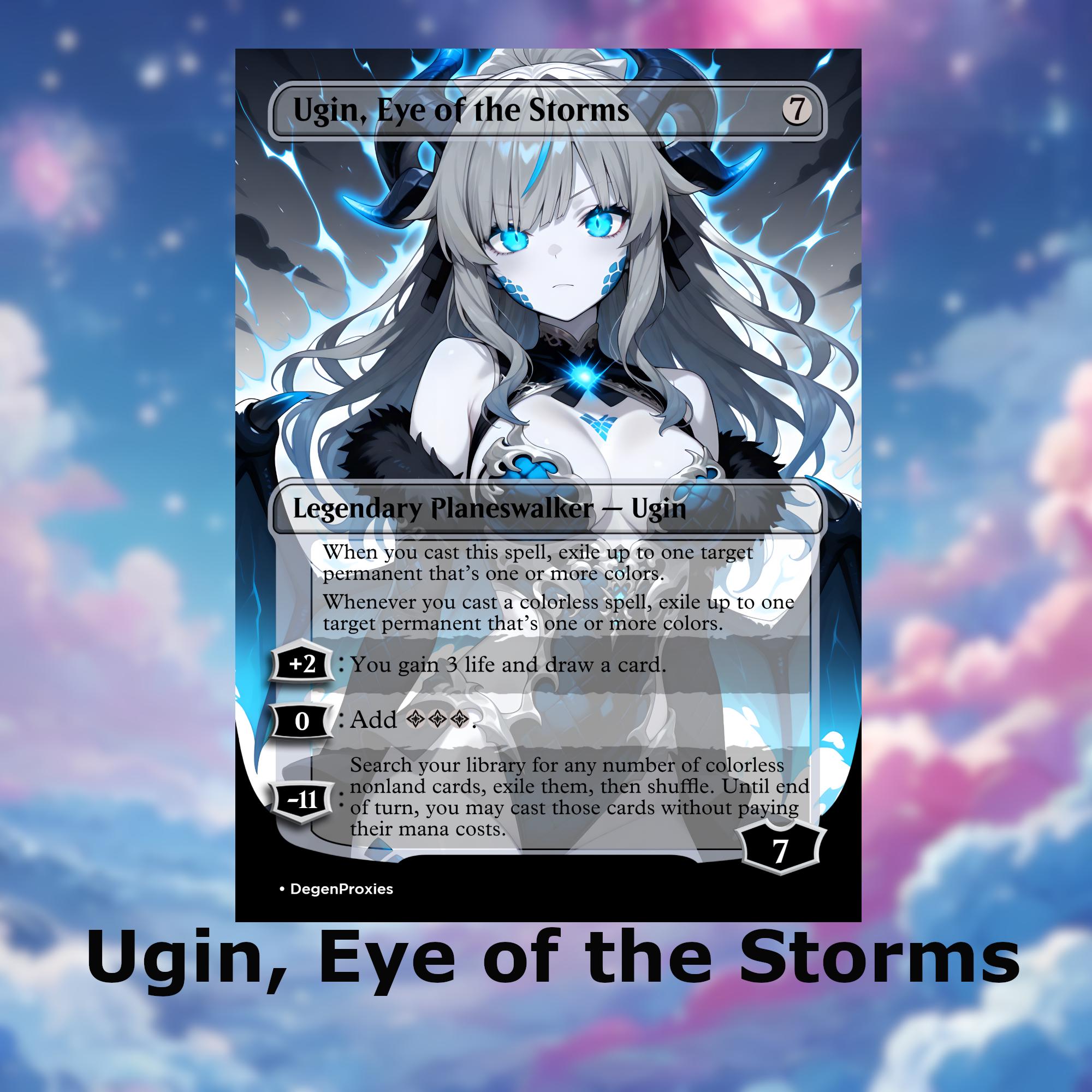 Ugin, Eye of the Storms MTG Proxy, Waifu Anime Card (foil or Non