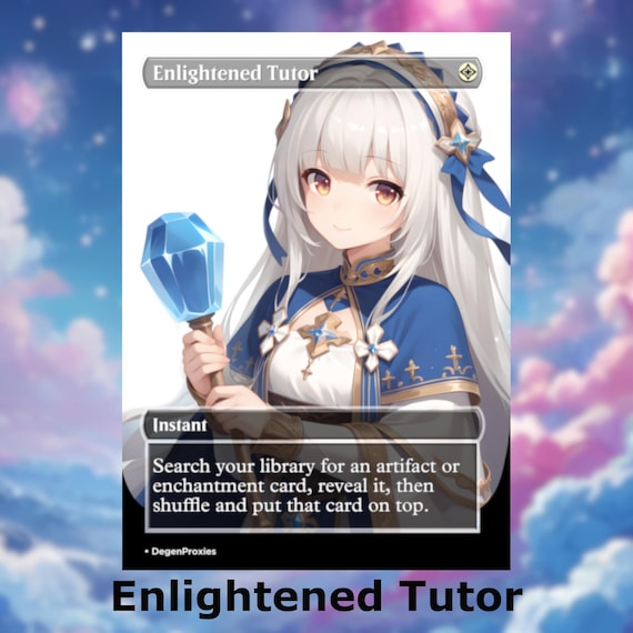 Enlightened Tutor MTG Proxy | Waifu Anime Card - Etsy