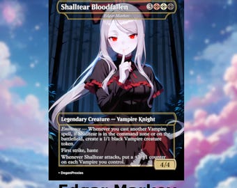 Edgar Markov Shalltear Bloodfallen MTG Anime Proxy - Foil