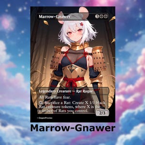 Carta de anime Marrow-Gnawer MTG Proxy Waifu | Carta de MTG personalizada premium EDH Commander, com ou sem foil