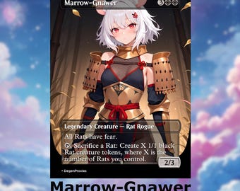 Marrow-Gnawer MTG Proxy Waifu Anime Card | Foil or Non-Foil EDH Commander Custom Premium MTG Card