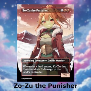 Zo-Zu the Punisher MTG Proxy / Carta MTG Waifu Anime Style / EDH Commander Custom Proxy / Carta Premium Inglese