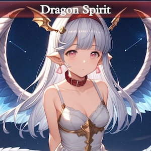 3x Anime Dragon Spirit Token Set - Custom MTG Doppelseitig 5/5 Dragon Spirit Waifu Tokens EDH Proxy