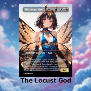 Tarjeta de anime Waifu Proxy MTG de El Dios Langosta / Tarjeta premium personalizada de Commander EDH con o sin foil