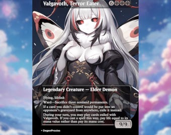 Valgavoth, Terror Eater MTG Proxy | Waifu Anime Style MTG Card | EDH Commander Custom Proxy | Premium English Card