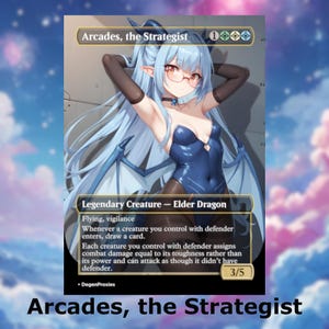 Arcades, the Strategist MTG Proxy, Waifu Anime Style - Etsy