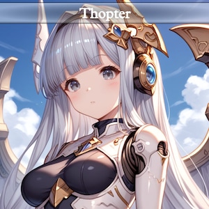 3x Anime Thopter Token Set - Custom MTG doppelseitig 1/1 Farblos Thopter & 1/1 Blau Thopter Waifu Tokens - EDH Proxy