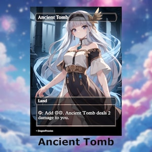 Proxy MTG de tombe ancienne | Carte MTG style anime Waifu | Proxy personnalisé EDH Commander | Carte anglaise premium