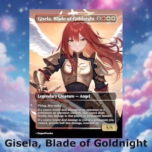 Gisela, Blade of Goldnight MTG Proxy / Tarjeta MTG estilo anime Waifu / Tarjeta EDH Commander Custom Proxy / Tarjeta premium en inglés