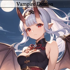 3x Anime Vampire Demon Token Set - Benutzerdefinierte MTG doppelseitige 2/2 & 4/3 Waifu Tokens EDH Proxy