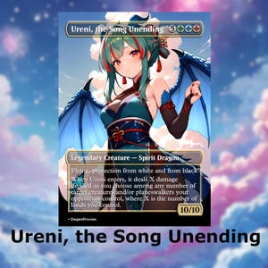 Ureni, la canción interminable MTG Proxy Waifu Anime Tarjeta / Tarjeta premium personalizada de MTG Commander EDH con o sin foil