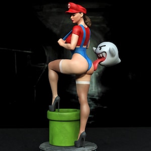 Mario Statue STL File, 3D Digital Printing STL File for 3D Printers, Movie Characters, Games, Figures, Diorama 3D Model