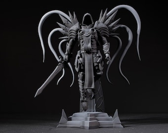 Tyrael Statue STL File, 3D Digital Printing STL File for 3D Printers, Movie Characters, Games, Figures, Diorama 3D Model