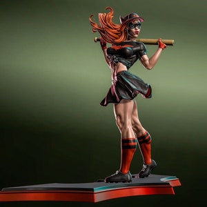 Bat Woman Statue STL File, 3D Digital Printing STL File for 3D Printers, Movie Characters, Games, Figures, Diorama 3D Model