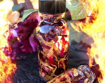 Beltane Alchemy Ritual Spell Oil, Crystal Blessed Gothic Absinthe