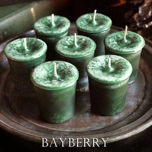 Bayberry Votive Candle for Yule and Christmas