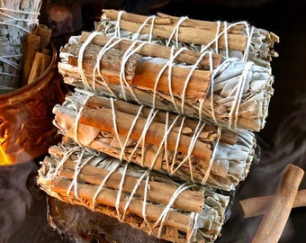 White Sage and Cinnamon Smudge Wands