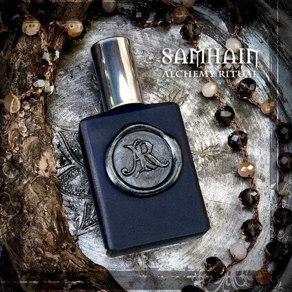 Samhain Alchemy Ritual Perfume Oil, Intuition, Ritual, Pomegranate, Elderberry & Sugared Violets