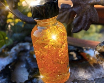 Calendula Oil, Infused Flower Oil for Rituals, Spells, and Massage, All Natural