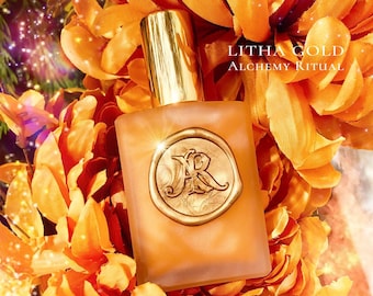 Litha Gold | Alchemy Ritual Perfume Oil, Solstice, Faerie Realms, Gilded in 24K Gold