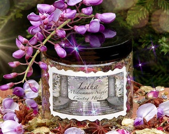 Litha Casting Herbs, Herbs of Summer Solstice, Midsummer Herbal Blend and Loose Ritual Incense