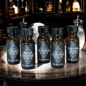 Spell Oils | Black Label Collection | Spiritual Oils Choose Your Intentions by White Magick Alchemy