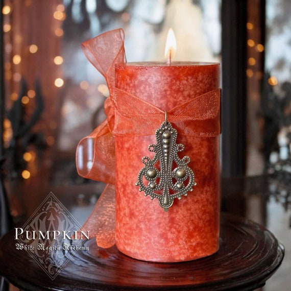 Pumpkin Candles, Charmed for Fall, Samhain, Halloween, Thanksgiving Yule