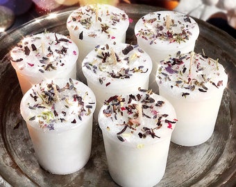 Trinity Votive Candles, Triple Goddess, Triple Moon Magick, Pagan, Wiccan