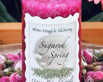 Pink Sugar Candles for Spring, Sugared Spring